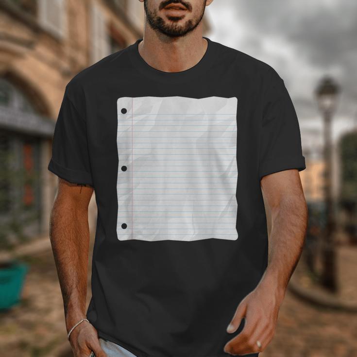 Lined Paper Notebook Halloween Costume For Students Teachers For Men Women Kids Unisex T-Shirt, funny design Lined Paper Notebook Halloween Costume For Students Teachers For Men Women Kids Unisex T-Shirt, funny design