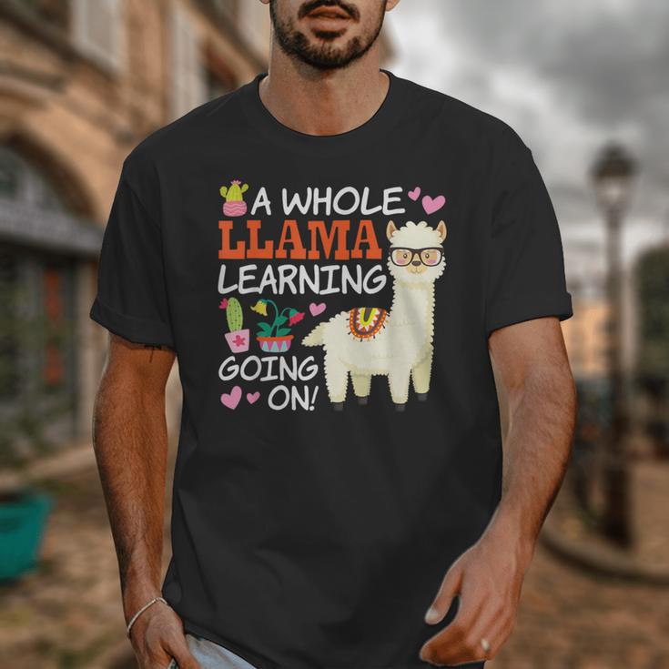 Llama Learning T Shirt Teachers Students Alpaca Lovers Unisex T-Shirt, funny design Llama Learning T Shirt Teachers Students Alpaca Lovers Unisex T-Shirt, funny design