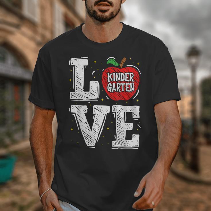 LOVE Kindergarten Teacher Student School Apple Unisex T-Shirt, funny design LOVE Kindergarten Teacher Student School Apple Unisex T-Shirt, funny design