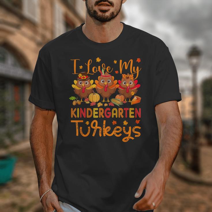I Love My Kindergarten Turkeys Thanksgiving Teacher Students Unisex T-Shirt, funny design I Love My Kindergarten Turkeys Thanksgiving Teacher Students Unisex T-Shirt, funny design