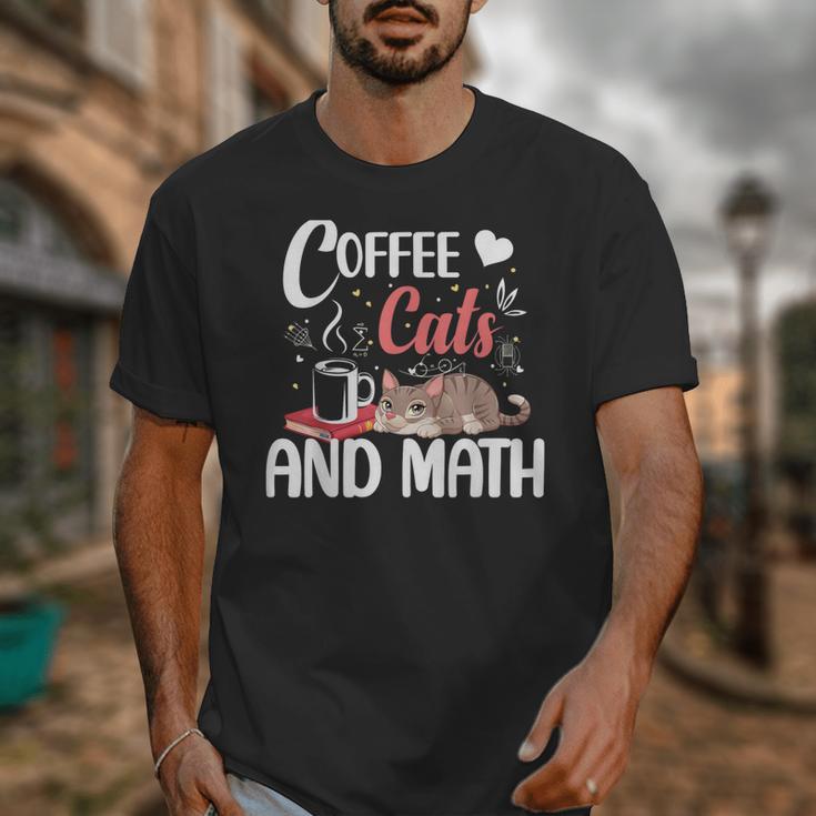 I Love Math Cats And Coffee Heart Mathematics Teacher Unisex T-Shirt, funny design I Love Math Cats And Coffee Heart Mathematics Teacher Unisex T-Shirt, funny design