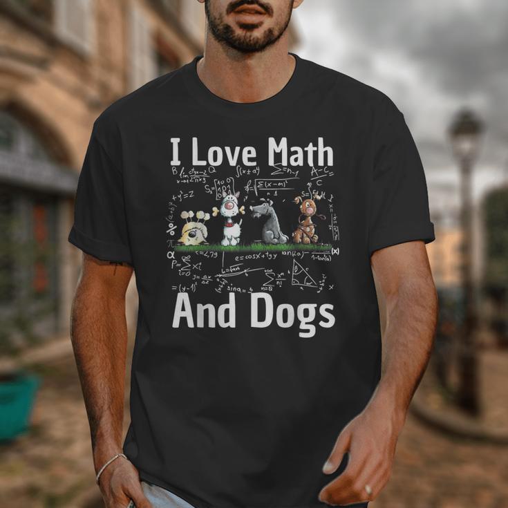 I Love Maths And Dogs Puppy Dog Lover Teacher Student Unisex T-Shirt, funny design