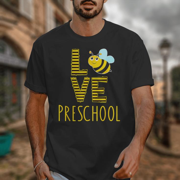 Love Preschool Back To School Yellow Bee Preschool Teacher For Men Women Girls Kids Unisex T-Shirt, funny design Love Preschool Back To School Yellow Bee Preschool Teacher For Men Women Girls Kids Unisex T-Shirt, funny design