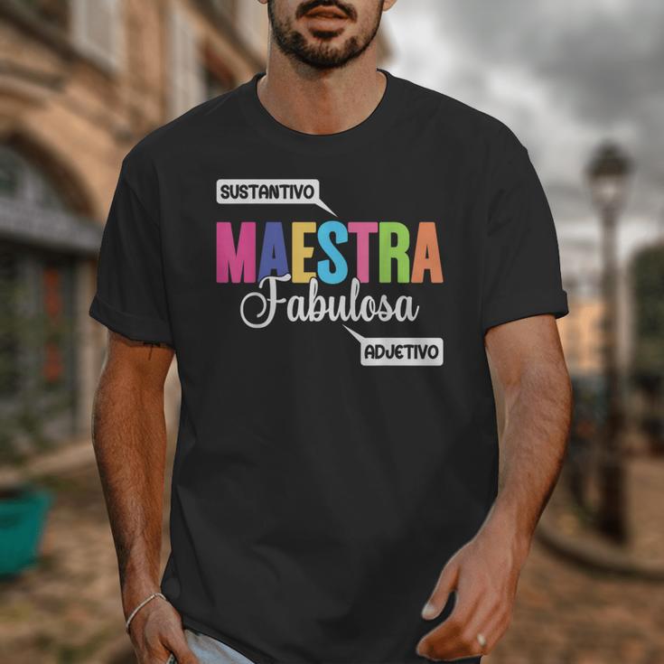 Maestra Fabulosa Bilingual Spanish Espanol Teacher School Unisex T-Shirt, funny design