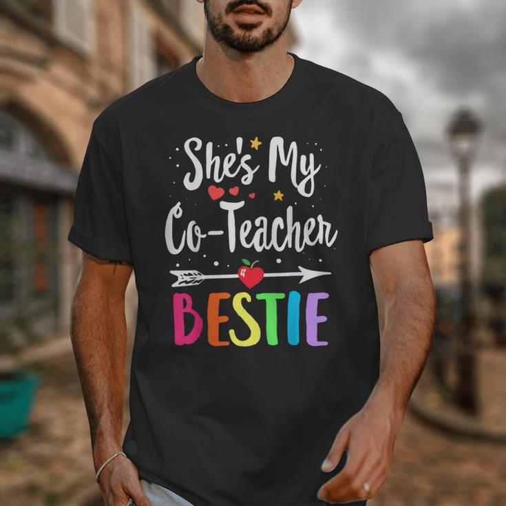 Matching Co-Teacher Best Friend She's My Bestie Work Team Unisex T-Shirt, Friend Gifts, Couple Gifts, funny design