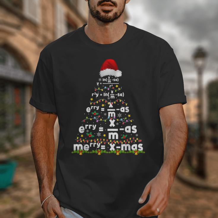Math Equation Merry Xmas Season Teacher Christmas Tree Unisex T-Shirt, funny design