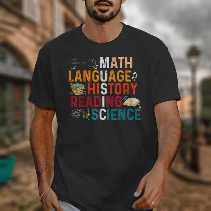 Math Language History Reading Science Music Teacher Unisex T-Shirt, History Teacher Gifts, Science Teacher Gifts, funny design Math Language History Reading Science Music Teacher Unisex T-Shirt, History Teacher Gifts, Science Teacher Gifts, funny design