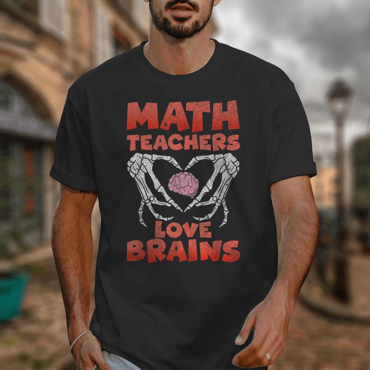 Math Teachers Love Brains Scary Halloween Men Women Unisex T-Shirt, funny design Math Teachers Love Brains Scary Halloween Men Women Unisex T-Shirt, funny design