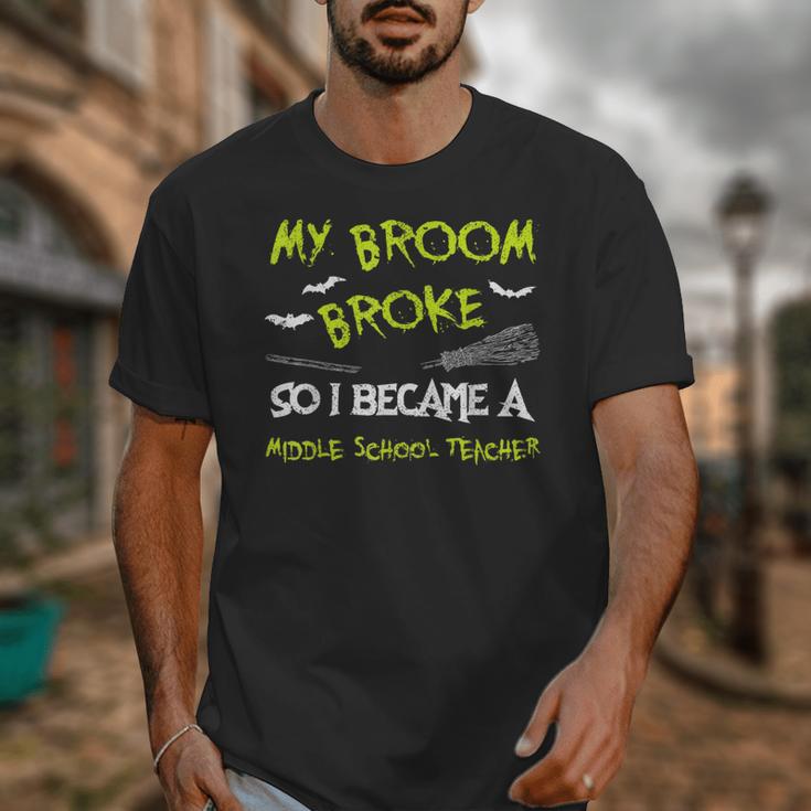 Middle School Teacher Halloween Costume Shirt Lazy Unisex T-Shirt, funny design