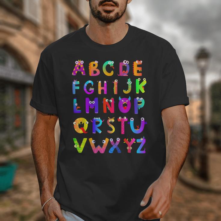 Monster ABC Cute Alphabet Halloween Teacher Costume Kids Unisex T-Shirt, funny design