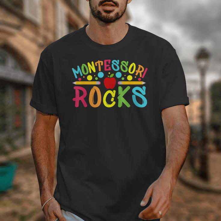 Montessori Rocks Montessori Teacher Back To School Unisex T-Shirt, funny design