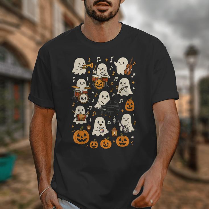 Music Teacher Orchestra Shirt Spooky Halloween Ghost Band Unisex T-Shirt, funny design