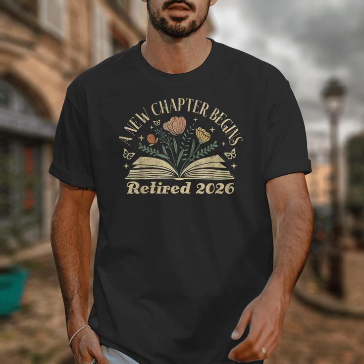 A New Chapter Begins Retired 2026 Teacher Retirement Unisex T-Shirt, funny design A New Chapter Begins Retired 2026 Teacher Retirement Unisex T-Shirt, funny design