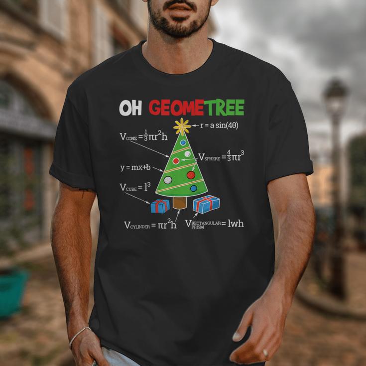 Oh Geometree Christmas Tree Geometry Math Teacher Unisex T-Shirt, funny design