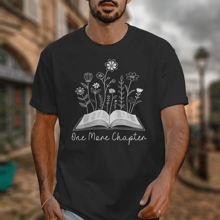 One-More Chapter Wildflower Reading Teacher Library Bookish Unisex T-Shirt, funny design One-More Chapter Wildflower Reading Teacher Library Bookish Unisex T-Shirt, funny design