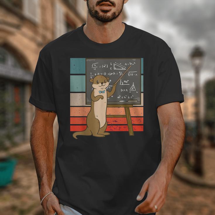 Otter Professor Teacher Teaching Maths Mathematics Unisex T-Shirt, funny design Otter Professor Teacher Teaching Maths Mathematics Unisex T-Shirt, funny design