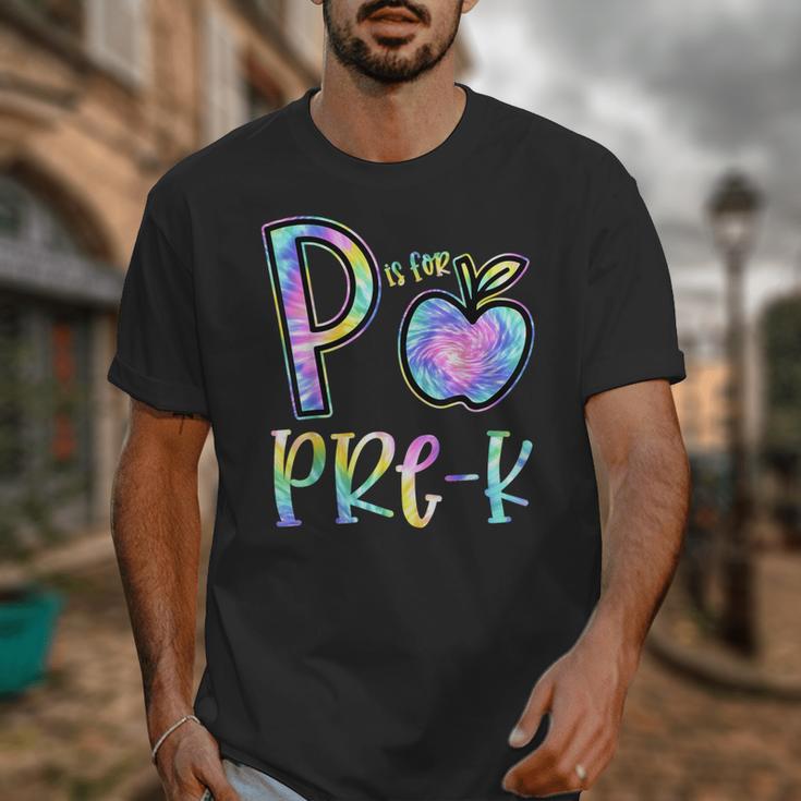P Is For Pre-K Preschool Teacher Tie Dye Back To School Unisex T-Shirt, funny design P Is For Pre-K Preschool Teacher Tie Dye Back To School Unisex T-Shirt, funny design