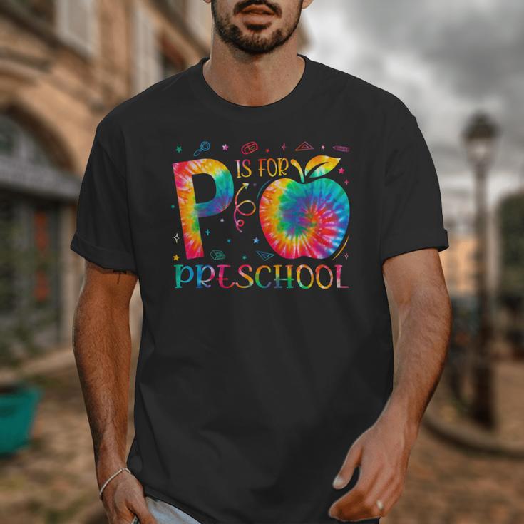 P Is For Preschool Tie Dye Back To School Teacher Men Women Girls Kids Unisex T-Shirt, funny design