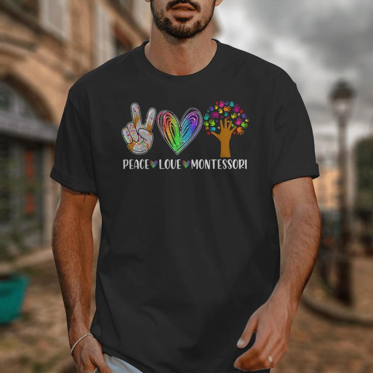 Peace Love Montessori Daycare Teacher Appreciation Unisex T-Shirt, funny design Peace Love Montessori Daycare Teacher Appreciation Unisex T-Shirt, funny design