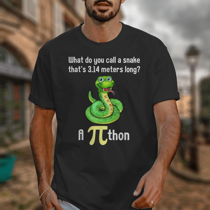 Pi Day Puns Pithon Math Teacher Jokes Women Men Kids Unisex T-Shirt, funny design