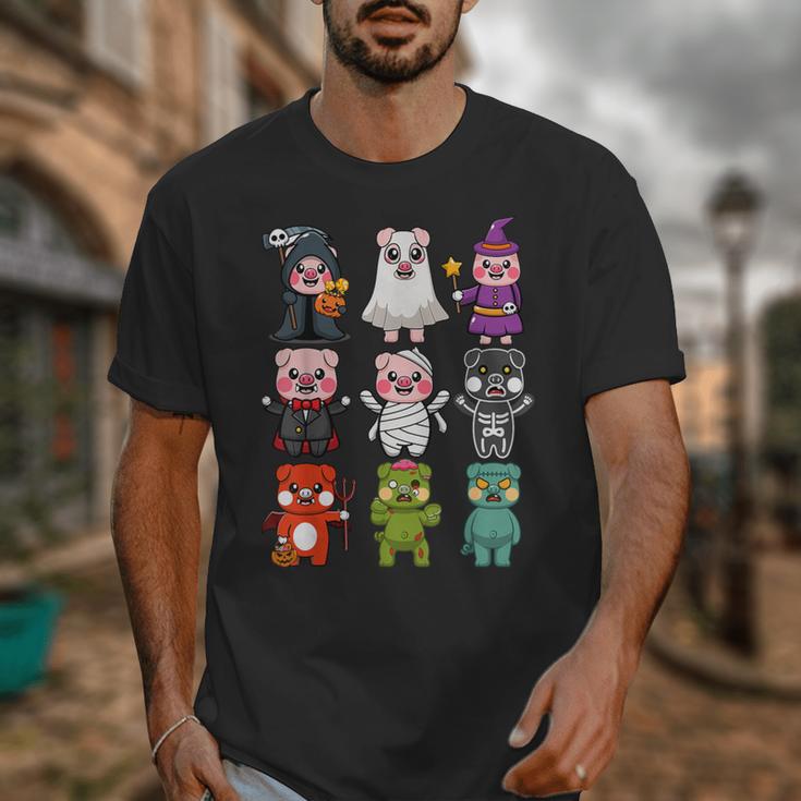 Pig Spooky Ghost Witch Boo-Jee Horror Pumpkin Pig Halloween Unisex T-Shirt, funny design
