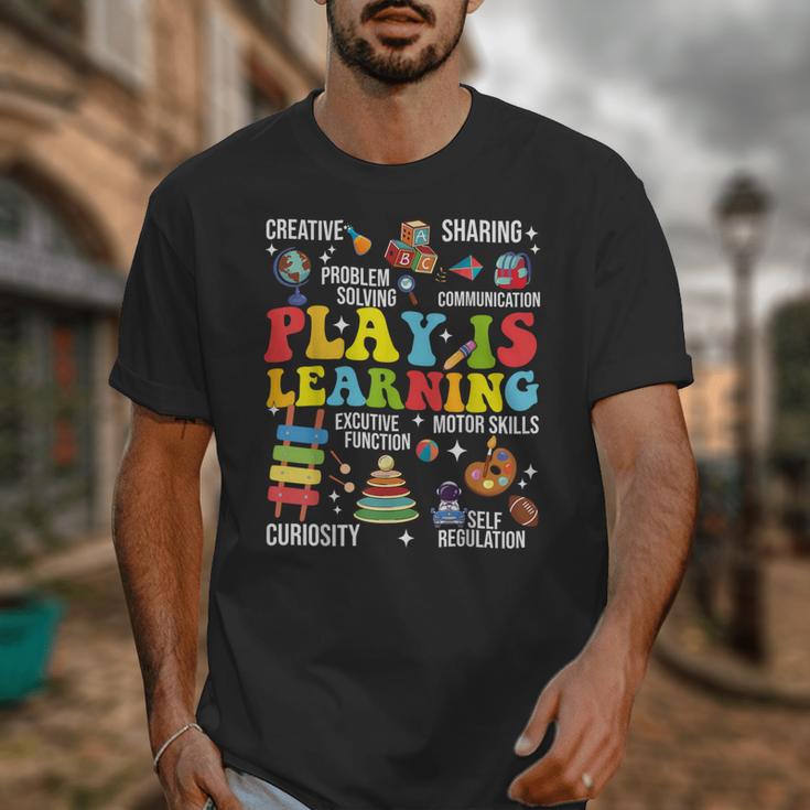 Play Is Learning Kindergarten Preschool Teacher Appreciation Unisex T-Shirt, funny design