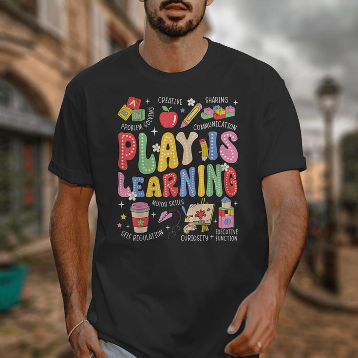 Play Is Learning Teacher First Day Of School Back To School Unisex T-Shirt, funny design Play Is Learning Teacher First Day Of School Back To School Unisex T-Shirt, funny design