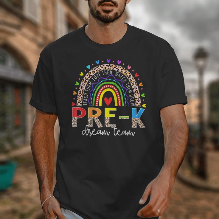 PreK Dream Team Leopard Rainbow Teacher Squad Back To School Unisex T-Shirt, funny design PreK Dream Team Leopard Rainbow Teacher Squad Back To School Unisex T-Shirt, funny design