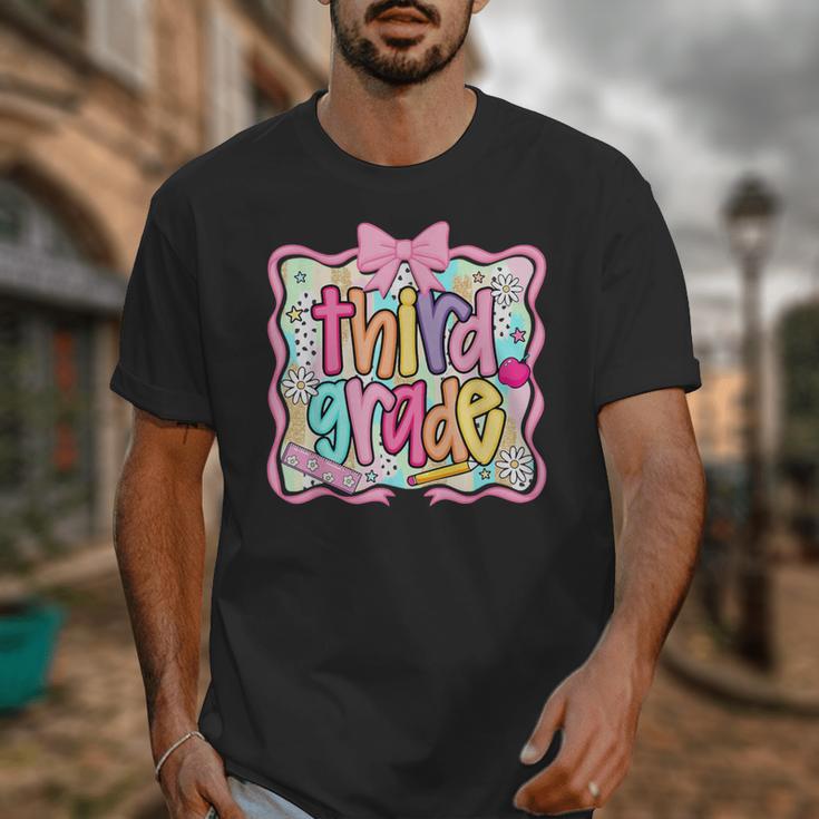 Preppy Third Grade Back To School Teacher Girl Kid Unisex T-Shirt, funny design