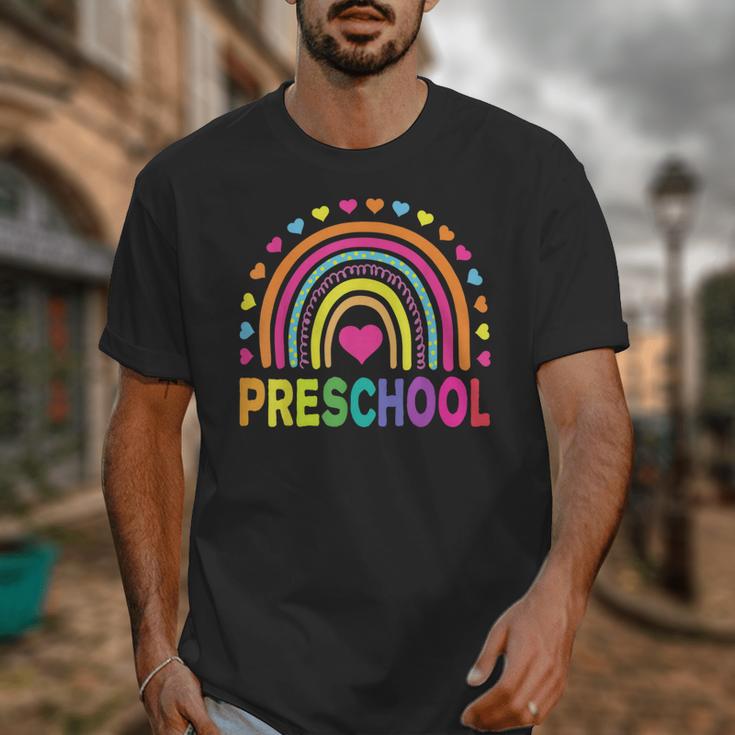 Preschool Rainbow Girls Boys Kids Teacher Back To School Unisex T-Shirt, funny design