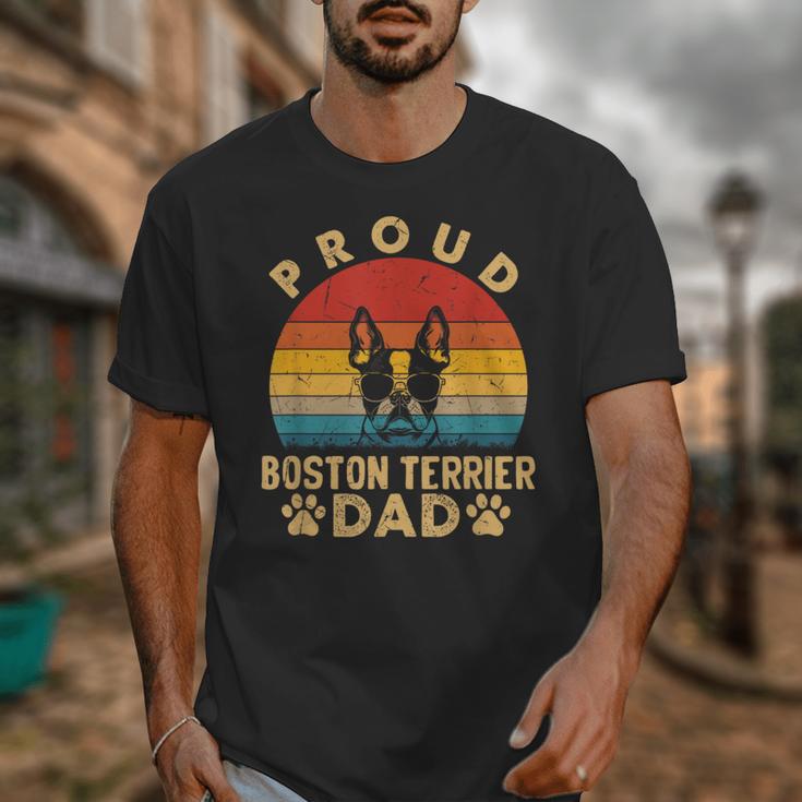 Proud Boston Terrier Dad Dog Owner Fathers Day Men Women Kids Unisex T-Shirt, Couple Gifts, Boston Terrier Dad Gifts, funny design