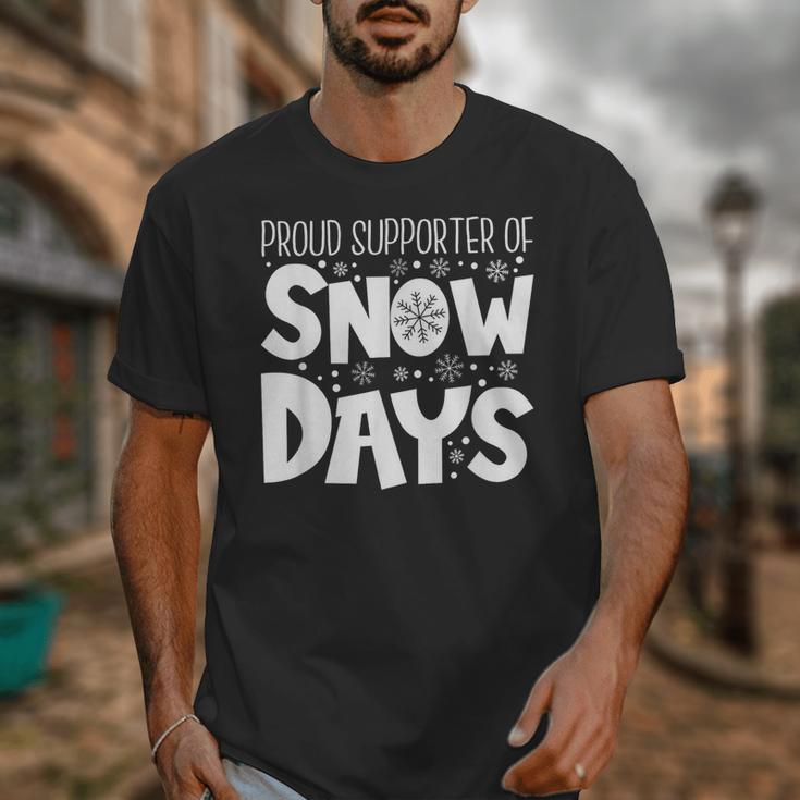 Proud Supporter Of Snow Days Teacher Christmas Men Women Unisex T-Shirt, funny design