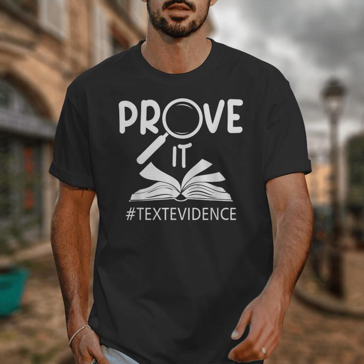 Prove It Text Evidences Reading Teacher First Day Of School Unisex T-Shirt, funny design Prove It Text Evidences Reading Teacher First Day Of School Unisex T-Shirt, funny design