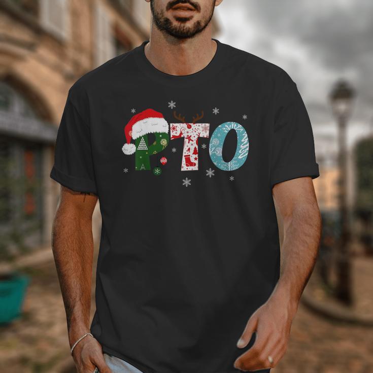 PTO Santa Hat Reindeer Parent Teacher Organization Christmas Unisex T-Shirt, funny design PTO Santa Hat Reindeer Parent Teacher Organization Christmas Unisex T-Shirt, funny design