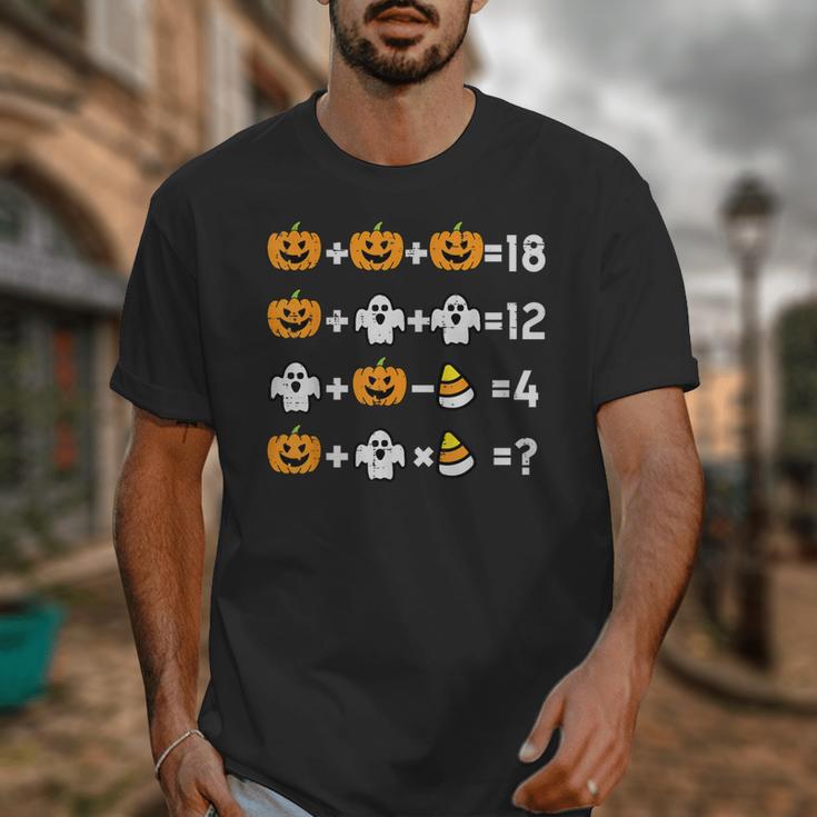 Pumpkin Ghost Equation Math Teacher Halloween Costume Unisex T-Shirt, funny design Pumpkin Ghost Equation Math Teacher Halloween Costume Unisex T-Shirt, funny design