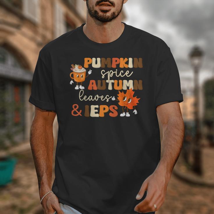 Pumpkin Spice Autumn Leaves IEPS Sped Teacher Fall Unisex T-Shirt, funny design Pumpkin Spice Autumn Leaves IEPS Sped Teacher Fall Unisex T-Shirt, funny design