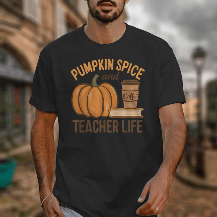 Pumpkin Spice And Teacher Life Halloween Teacher Unisex T-Shirt, funny design Pumpkin Spice And Teacher Life Halloween Teacher Unisex T-Shirt, funny design