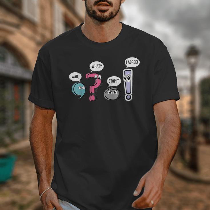 Punctuation English Teacher Wait What Stop It I Agree Unisex T-Shirt, English Teacher Gifts, funny design Punctuation English Teacher Wait What Stop It I Agree Unisex T-Shirt, English Teacher Gifts, funny design