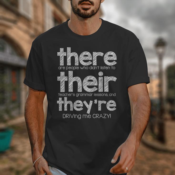 There Their They'Re English Grammar Teacher Humor Unisex T-Shirt, English Teacher Gifts, funny design