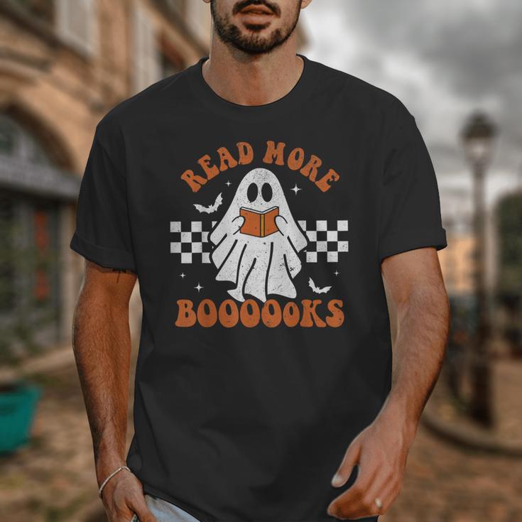 Read More Books Cute Ghost Reading Book Teacher Halloween Unisex T-Shirt, funny design
