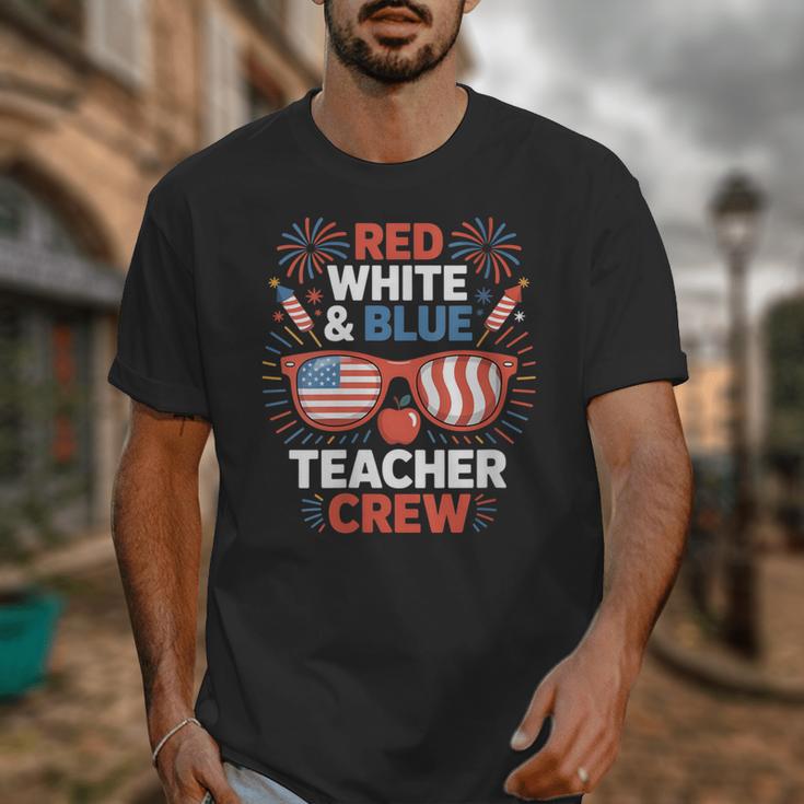 Red & Blue Teacher Crew Shirt 4th Of July Sunglasses Unisex T-Shirt, funny design Red & Blue Teacher Crew Shirt 4th Of July Sunglasses Unisex T-Shirt, funny design