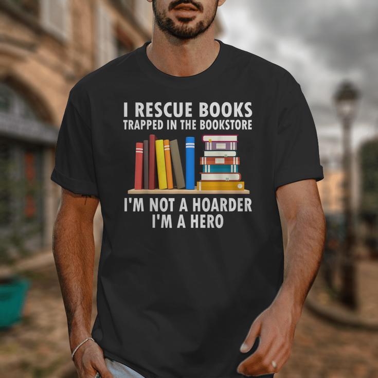 I Rescue Books Trapped In The Bookstore Book Teacher For Men Women Unisex T-Shirt, funny design