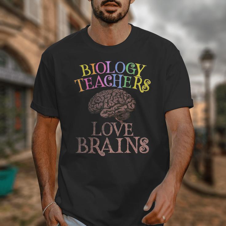 Retro BIOLOGY TEACHERS LOVE BRAINS This Is My Scary STEM Unisex T-Shirt, funny design