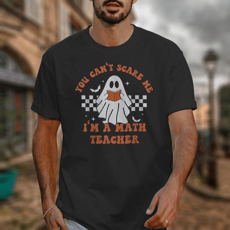 Retro You Can't Scare Me I'm A Math Teacher Cute Ghost Women Unisex T-Shirt, funny design Retro You Can't Scare Me I'm A Math Teacher Cute Ghost Women Unisex T-Shirt, funny design