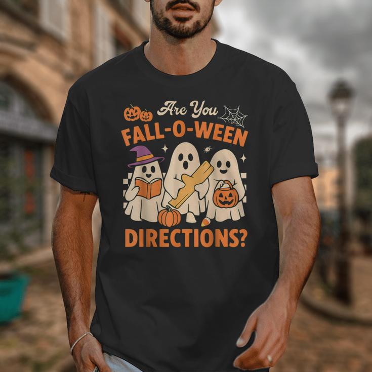 Retro Are You Fall O Ween Directions Ghost Teacher Spooky Unisex T-Shirt, funny design Retro Are You Fall O Ween Directions Ghost Teacher Spooky Unisex T-Shirt, funny design