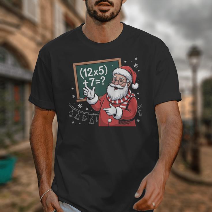 Santa Teacher 67 Math Christmas Xmas Holiday Number 67 Unisex T-Shirt, funny design