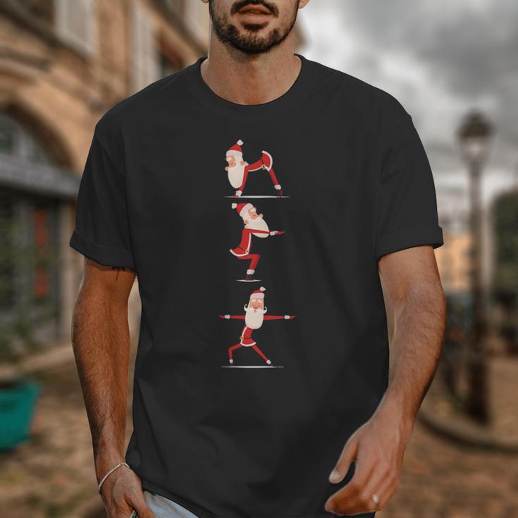 Santa Yoga Poses For Yogi Teacher Christmas Yoga Poses Unisex T-Shirt, funny design