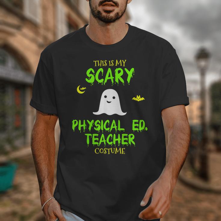 Scary Physical Education Ed Teacher Costume Halloween Easy Unisex T-Shirt, funny design Scary Physical Education Ed Teacher Costume Halloween Easy Unisex T-Shirt, funny design
