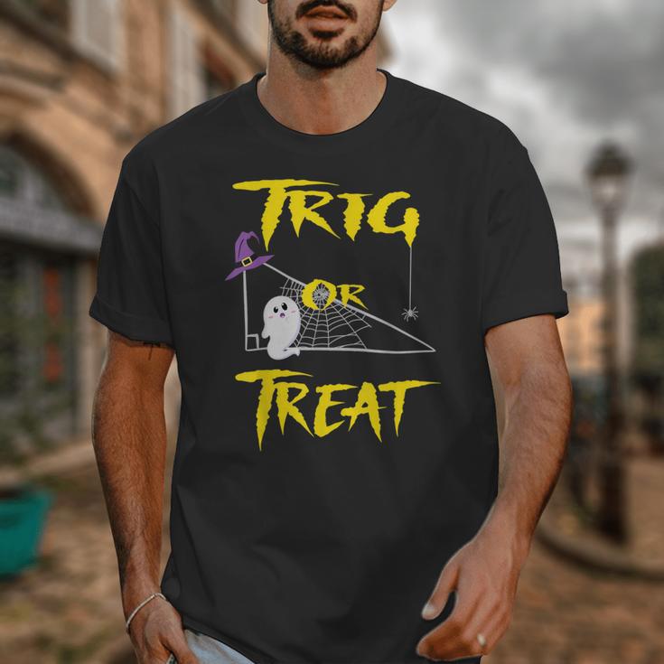 School Math Teacher Halloween 2022 Trig Or Treat Shirt Unisex T-Shirt, funny design School Math Teacher Halloween 2022 Trig Or Treat Shirt Unisex T-Shirt, funny design