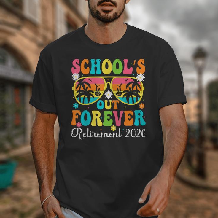 School's Out Forever Retirement 2026 Retro Retired Teacher Unisex T-Shirt, funny design School's Out Forever Retirement 2026 Retro Retired Teacher Unisex T-Shirt, funny design